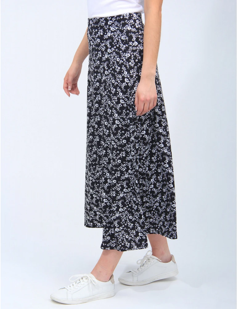 Jupe Maxi Florale A-Ligne Vamp