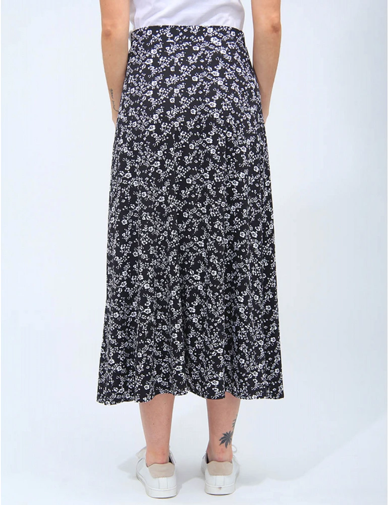 Jupe Maxi Florale A-Ligne Vamp