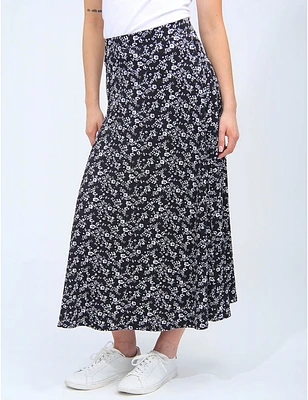 Jupe Maxi Florale A-Ligne Vamp