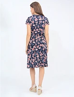 Robe A-Ligne Florale Vamp Marine