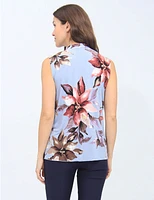 Top Plissé Floral Vamp