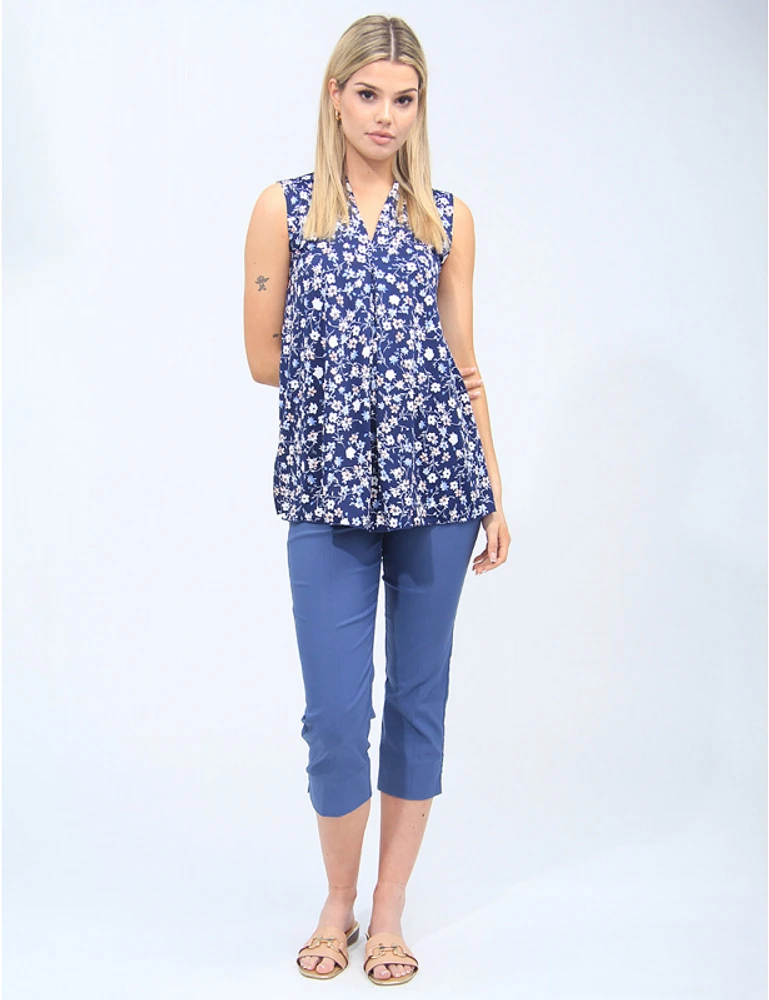 Top Sans Manches Fleuri Vamp