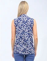 Top Sans Manches Fleuri Vamp