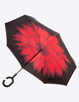 Manteaux Manteaux | La maison du manteau au Québec Parapluie Rouge Polyvalent Floral Qui S'ouvre À L'envers Par Up-Brella