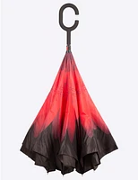 Manteaux Manteaux | La maison du manteau au Québec Parapluie Rouge Polyvalent Floral Qui S'ouvre À L'envers Par Up-Brella