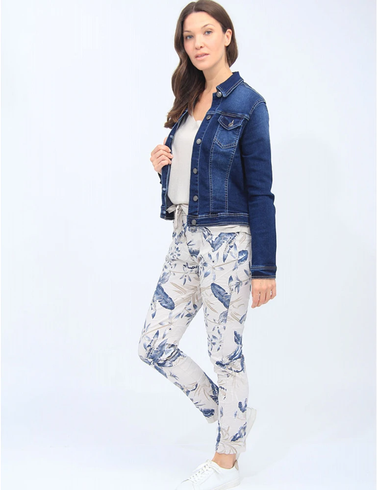 Veste Denim Stretch Courte Baccini