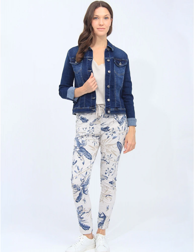 Veste Denim Stretch Courte Baccini