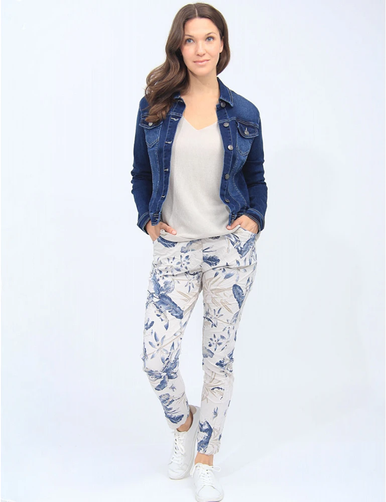 Veste Denim Stretch Courte Baccini