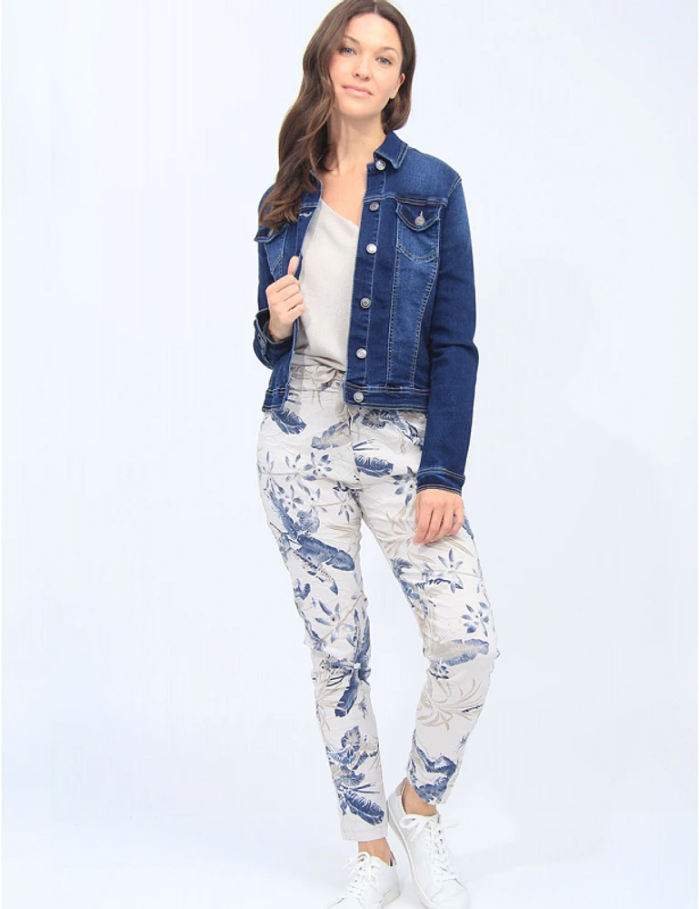Veste Denim Stretch Courte Baccini