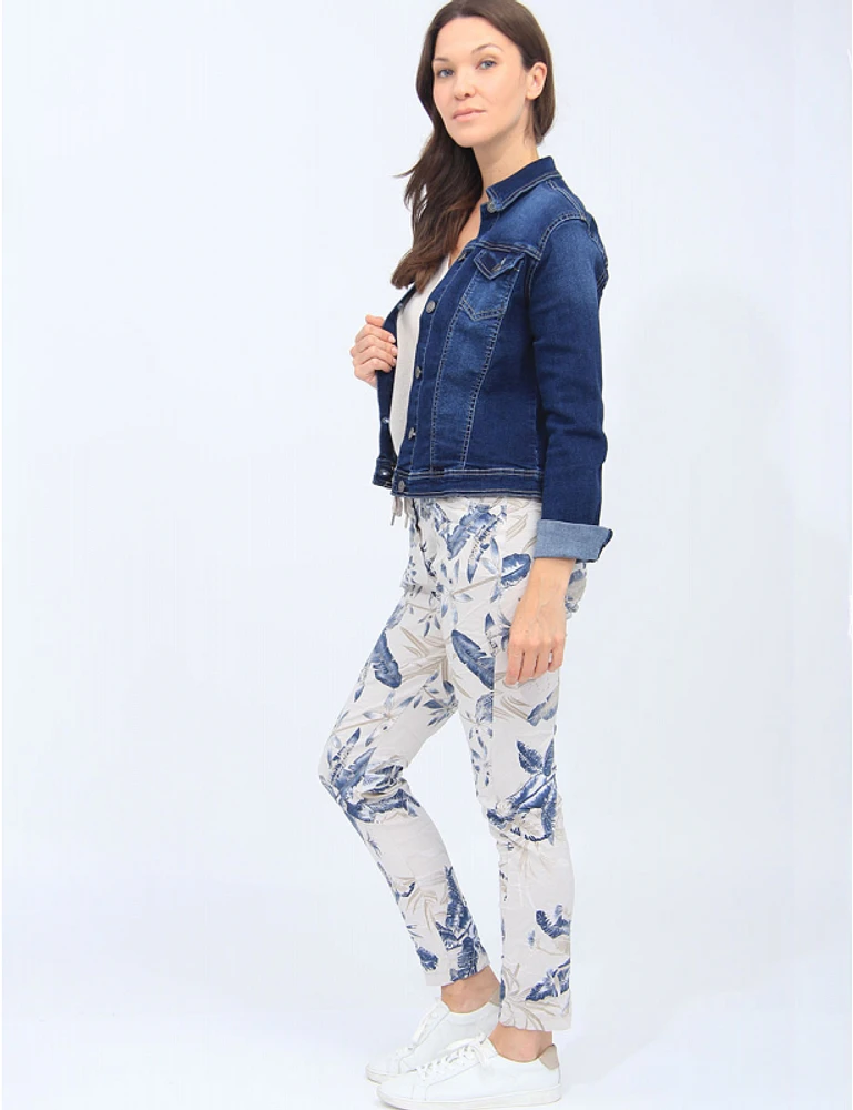 Veste Denim Stretch Courte Baccini