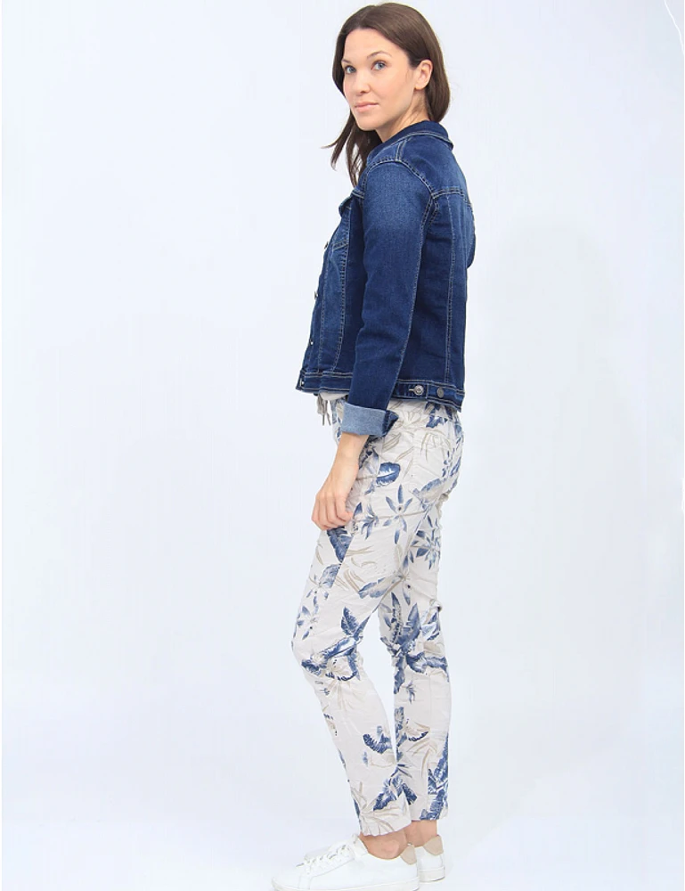 Veste Denim Stretch Courte Baccini