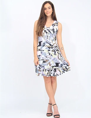 Robe Imprimé Abstrait Sans Manches Tango Mango
