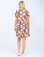 Robe Florale Courte Manche Amani