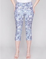 Capris Imprimé Feuille Bleue Charlie B