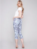 Capris Imprimé Feuille Bleue Charlie B