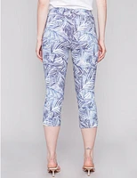 Capris Imprimé Feuille Bleue Charlie B