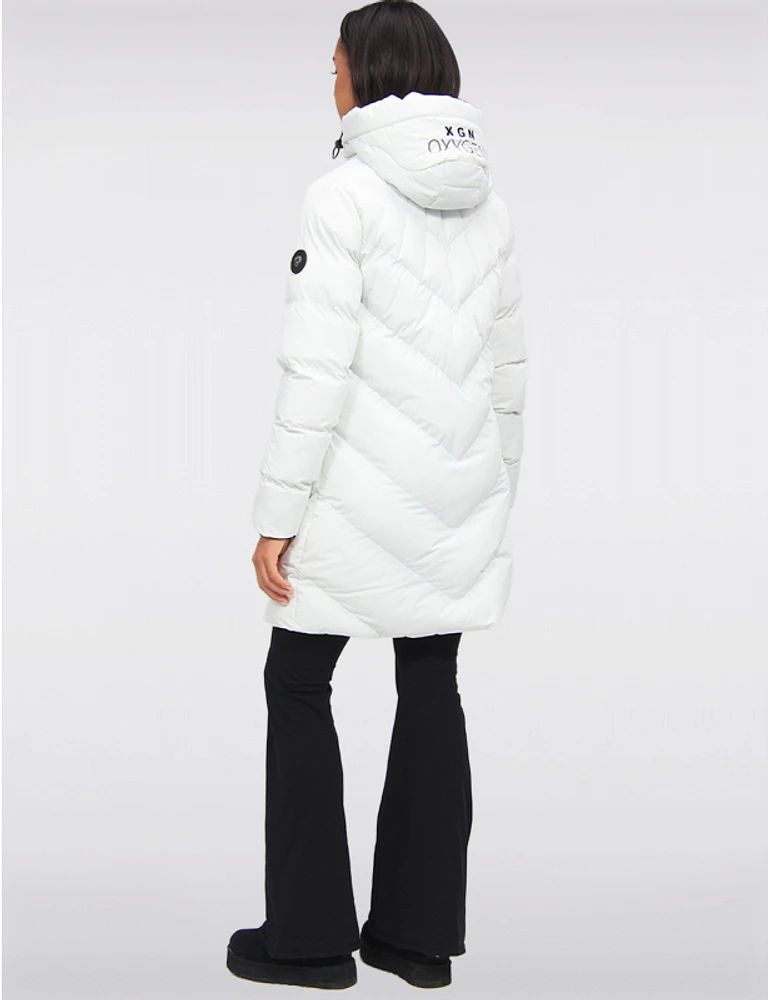 Manteau Long Matelassé Vegan par Oxygen