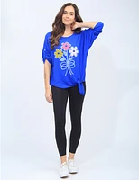 Blouse Florale Nœud Froccella