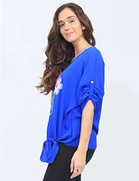 Blouse Florale Nœud Froccella