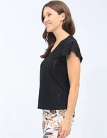 Top Broderie Œillets Vegan Point Zero