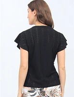 Top Broderie Œillets Vegan Point Zero