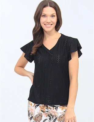 Top Broderie Œillets Vegan Point Zero
