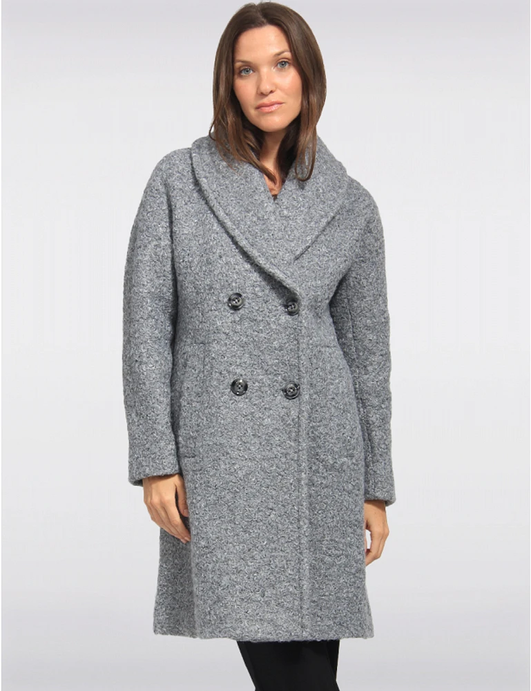 Manteau Boucle Col Châle par Anne Klein