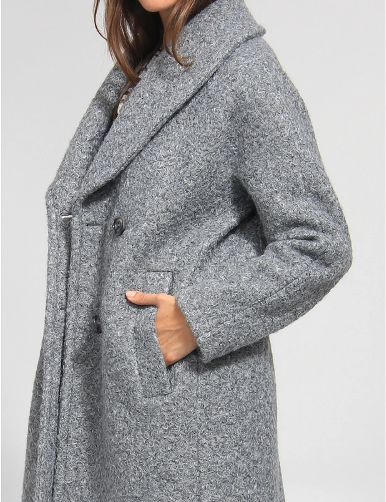 Manteau Boucle Col Châle par Anne Klein