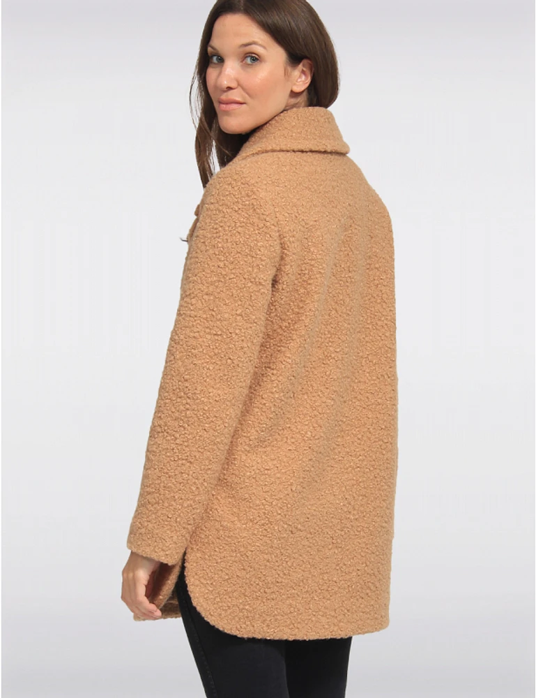 Manteau Bouclé Col Cranté par Anne Klein