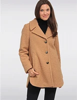 Manteau Bouclé Col Cranté par Anne Klein