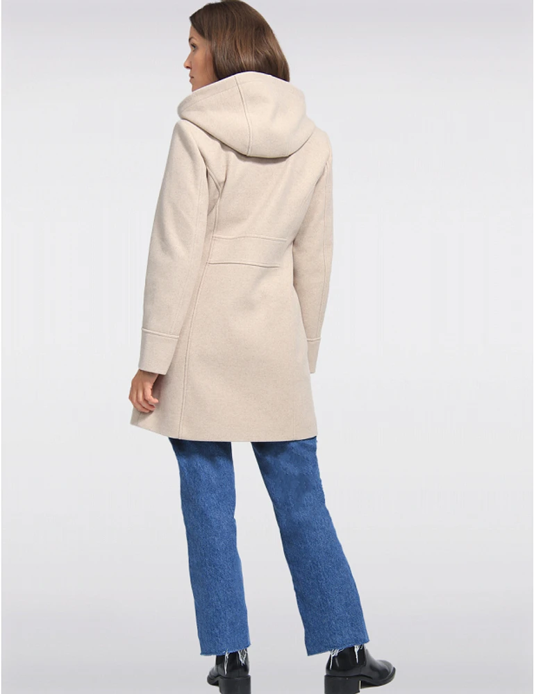 Manteau Melton Capuche Vegan par Details