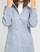 Manteau Melton Capuche Vegan par Details