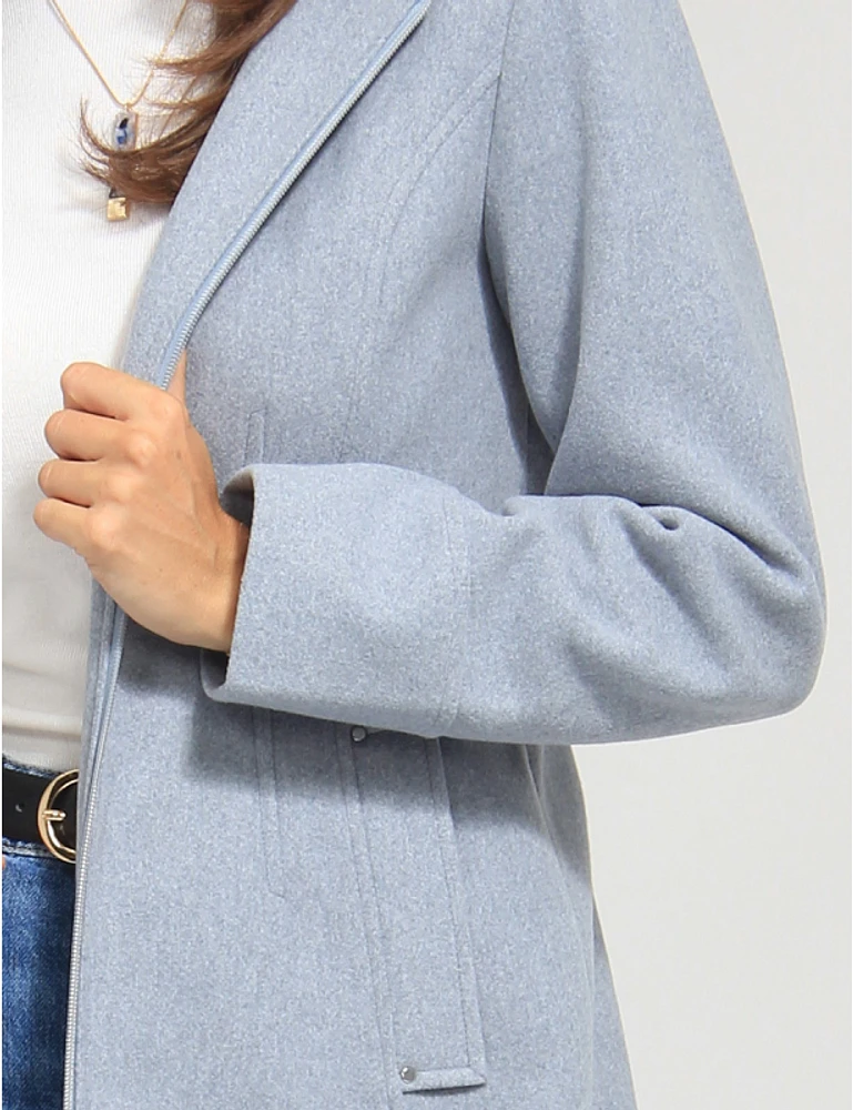 Manteau Melton Capuche Vegan par Details