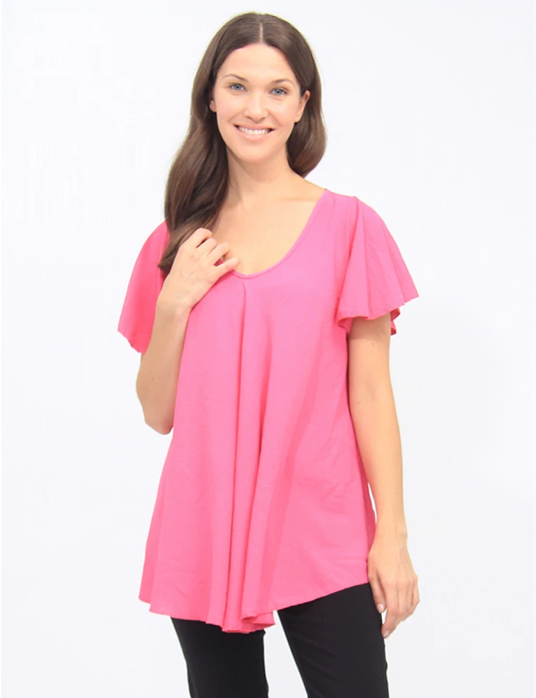 Blouse Plissée Col V Froccella