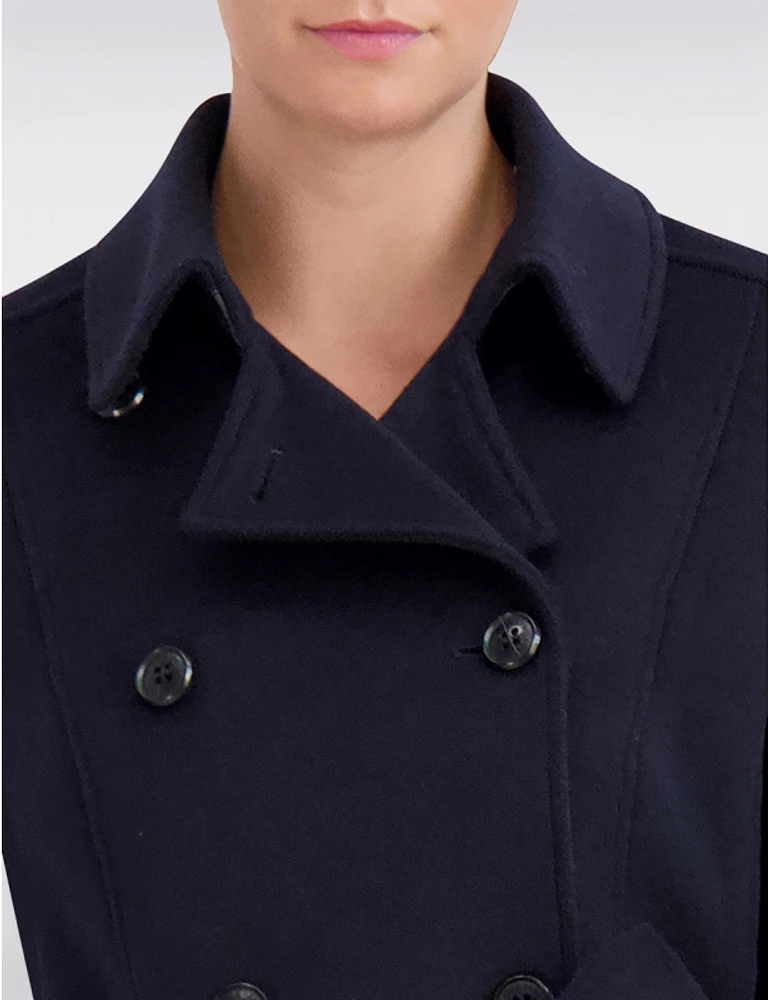 Trench Maxi Laine Double-Boutonnage par Cole Haan