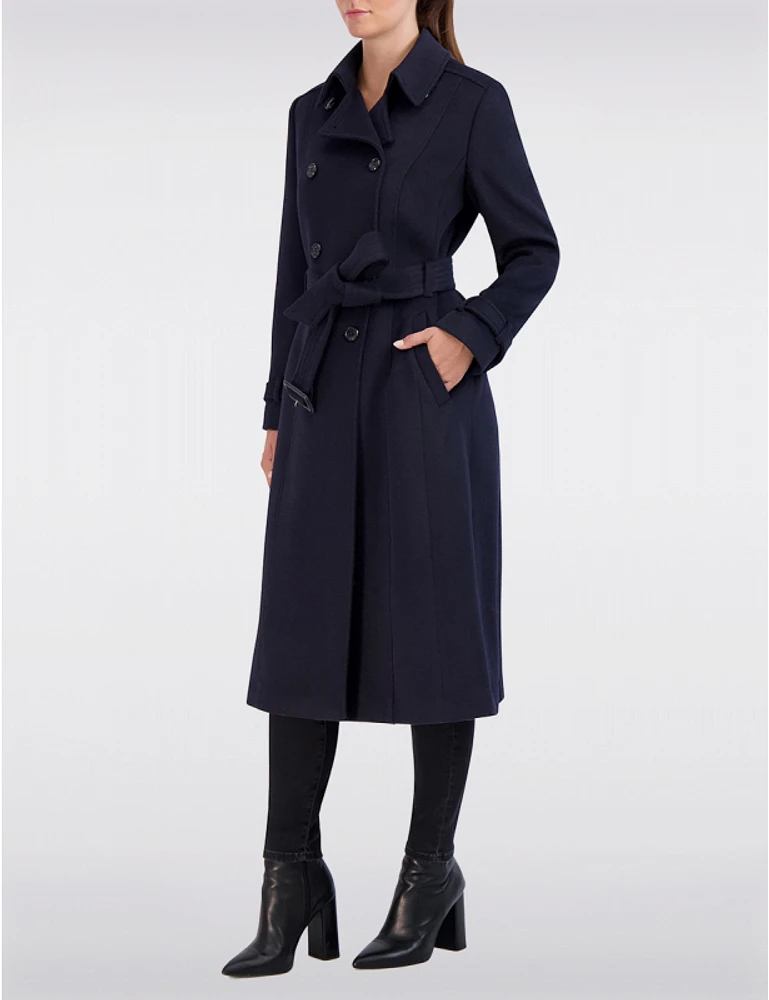 Trench Maxi Laine Double-Boutonnage par Cole Haan