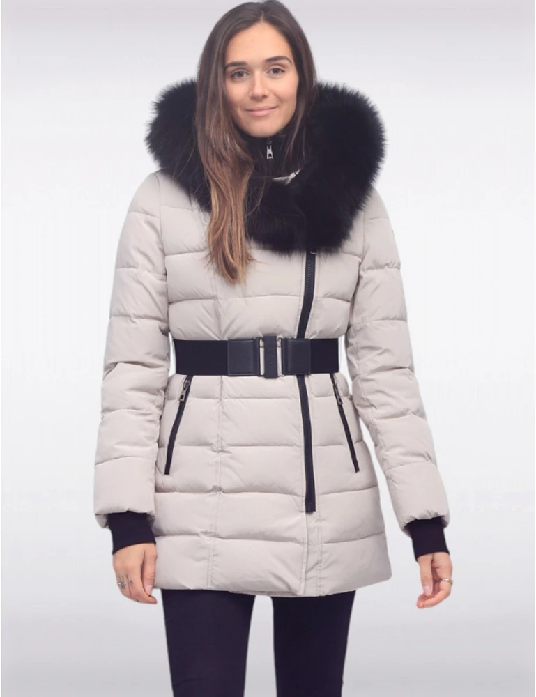 Manteau Ceinturé Matelassé Vonne par Sokos