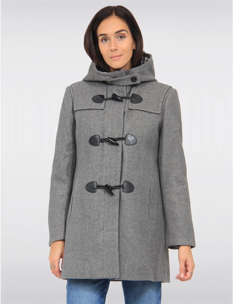 Duffle Coat Capuche Laine par Saki