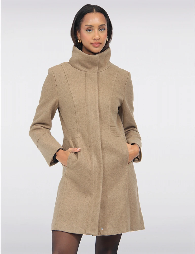 Manteau Élégant Laine Slim par Saki