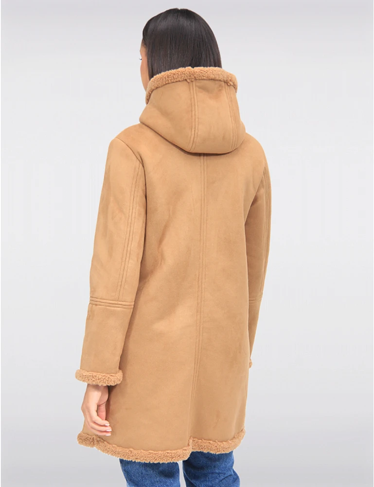 Manteau Capuche Daim Saki