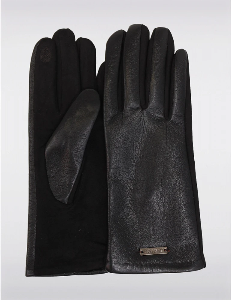 Manteaux Manteaux | La maison du manteau au Québec Gants Noir Chic Vegan En Simili Cuir Coupe Extensible Avec Ecrans Tactile