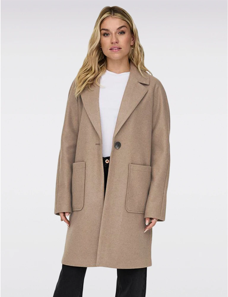 Manteau Col à Revers Vegan par Only