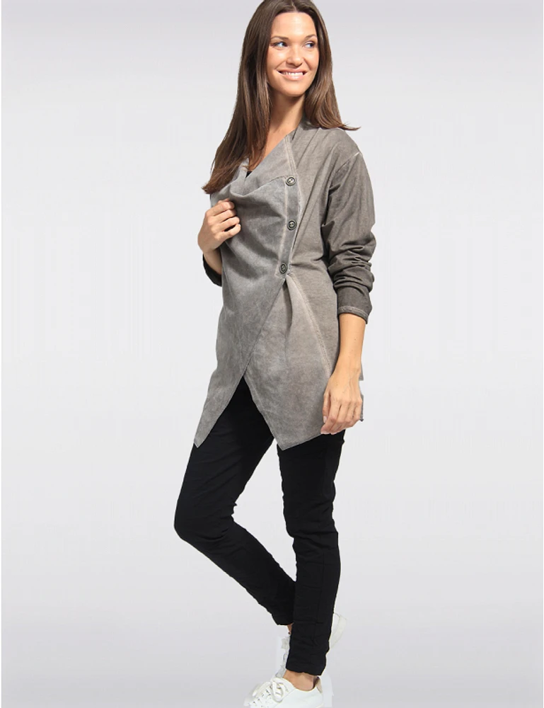 Cardigan Drapé Asymétrique par Froccella