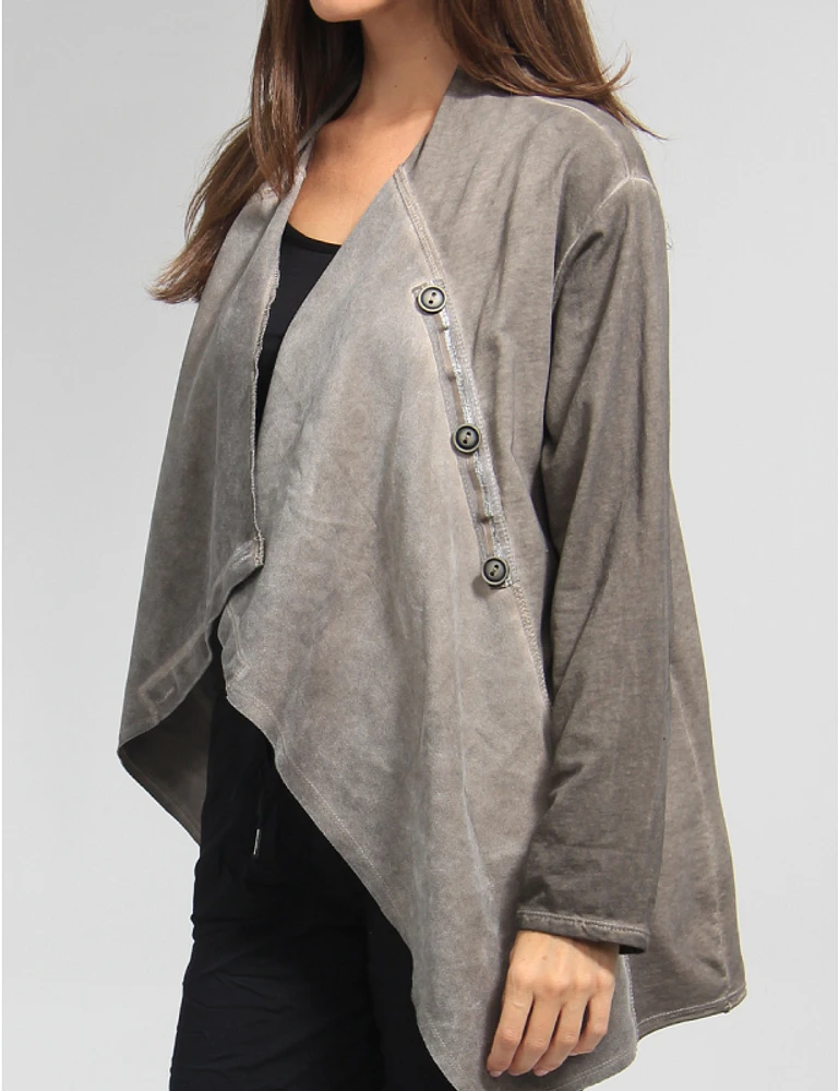 Cardigan Drapé Asymétrique par Froccella