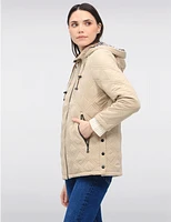 Veste Matelassée Capuche Carreaux par Saki