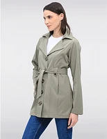Trench Ceinturé Court par Point Zero