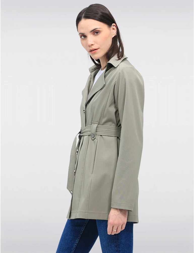Trench Ceinturé Court par Point Zero