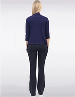 Manteaux | La maison du manteau au Québec Cardigan Polyvalent En Tricot Pointelle à Manches 3/4 et Devant Drapé ar Vamp