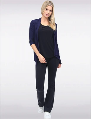 Manteaux | La maison du manteau au Québec Cardigan Polyvalent En Tricot Pointelle à Manches 3/4 et Devant Drapé ar Vamp