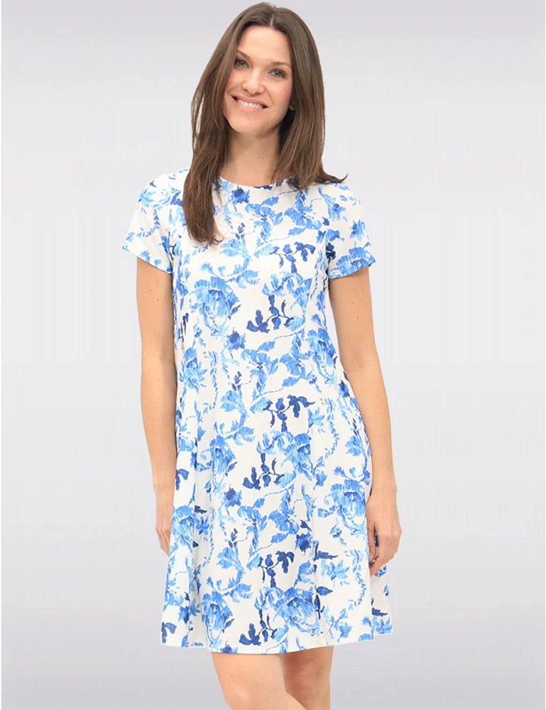 Robe Florale Mi-Longue par Vamp